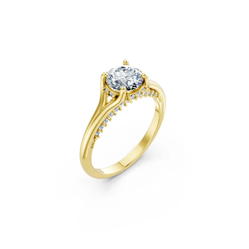 18K Gold Diamond Engagement Ring (R437) – Rings by Ivanka & Co