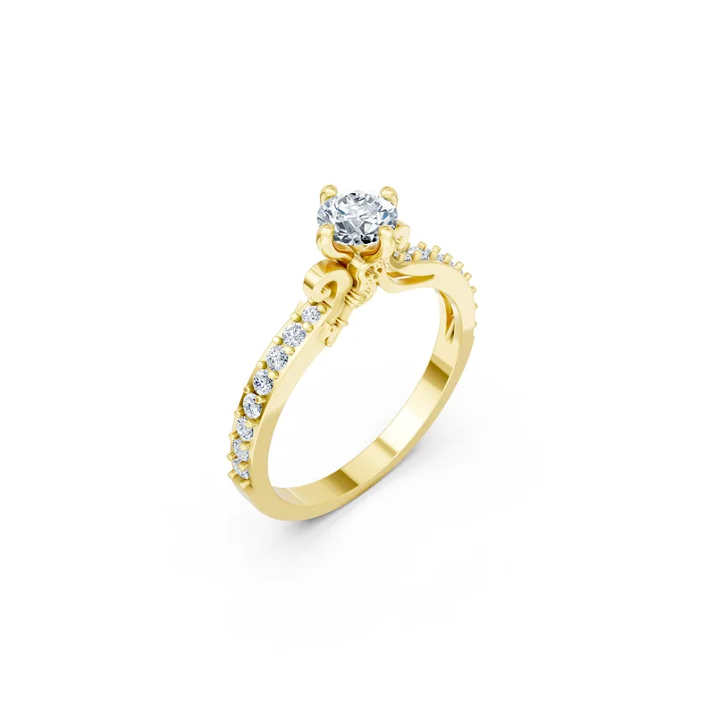 18K Gold Diamond Engagement Ring (R445) – Rings by Ivanka & Co