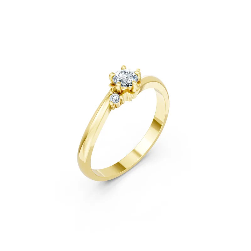 18K Gold Diamond Engagement Ring (R447) – Rings by Ivanka & Co
