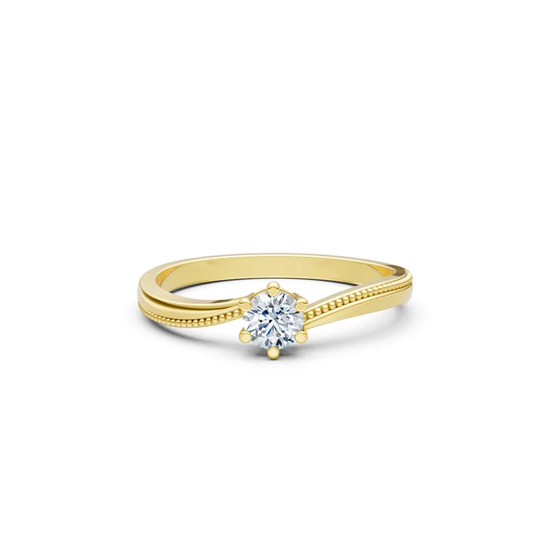 18K Gold Diamond Engagement Ring (R448) – Rings by Ivanka & Co
