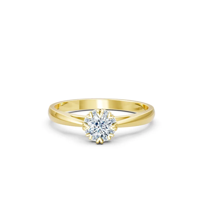 18K Gold Diamond Engagement Ring (R451 Dual color) – Rings by Ivanka & Co