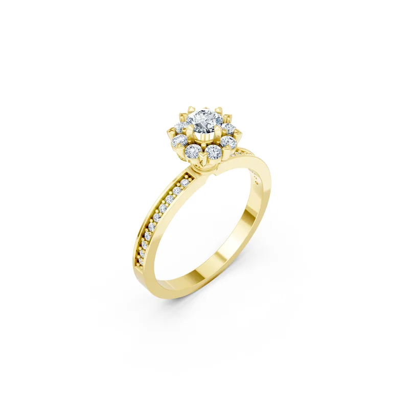 18K Gold Diamond Engagement Ring (R455) – Rings by Ivanka & Co