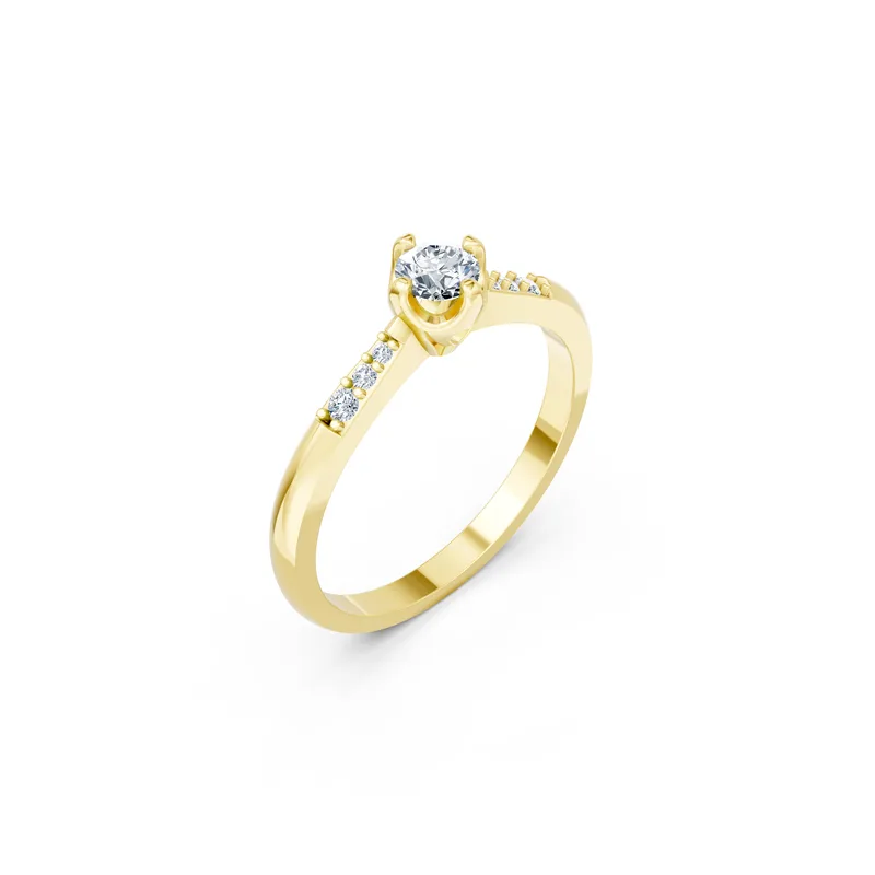 18K Gold Diamond Engagement Ring (R456) – Rings by Ivanka & Co