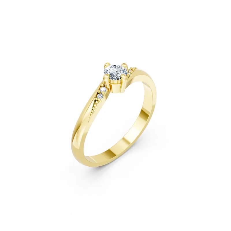 18K Gold Diamond Engagement Ring (R459) – Rings by Ivanka & Co
