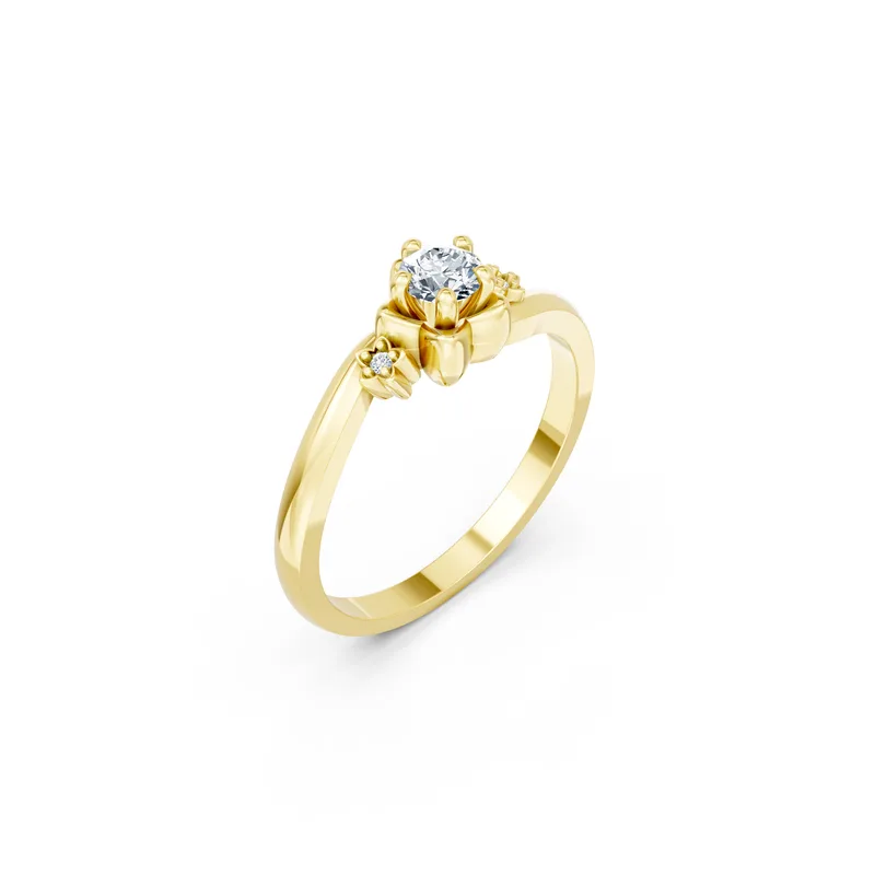18K Gold Diamond Engagement Ring (R462) – Rings by Ivanka & Co