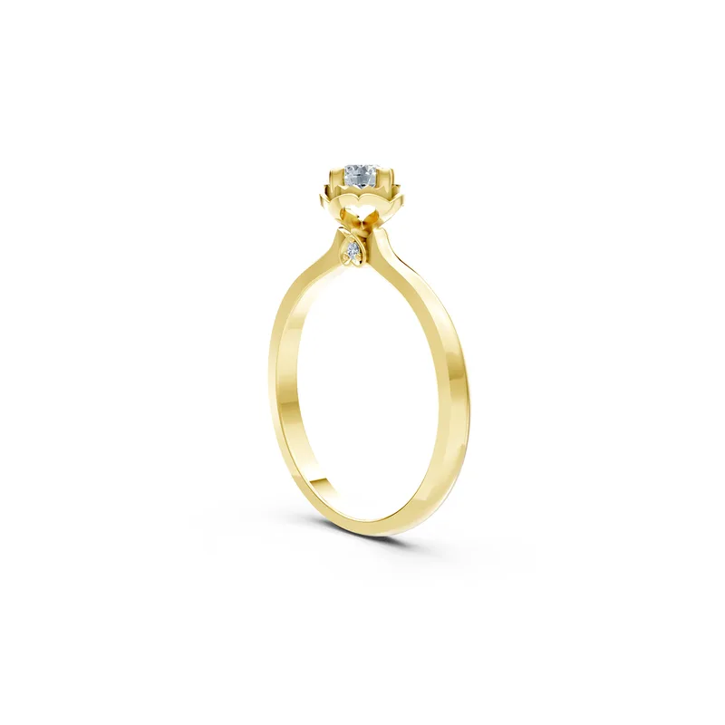 18K Gold Diamond Engagement Ring (R467 Dual color) – Rings by Ivanka & Co