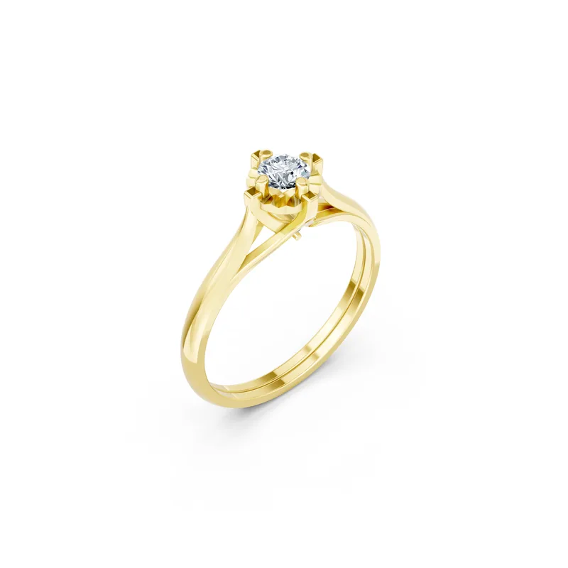 18K Gold Diamond Engagement Ring (R470) – Rings by Ivanka & Co