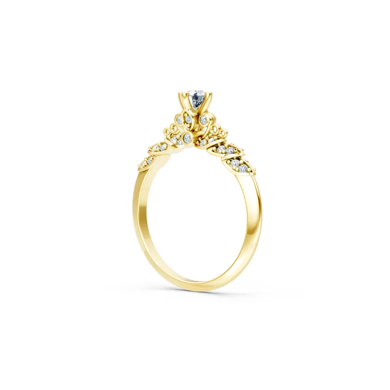 18K Gold Diamond Engagement Ring (R475) – Rings by Ivanka & Co