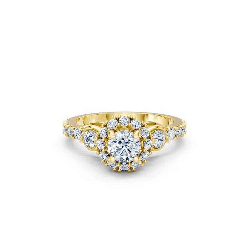 18K Gold Diamond Engagement Ring (R476) – Rings by Ivanka & Co