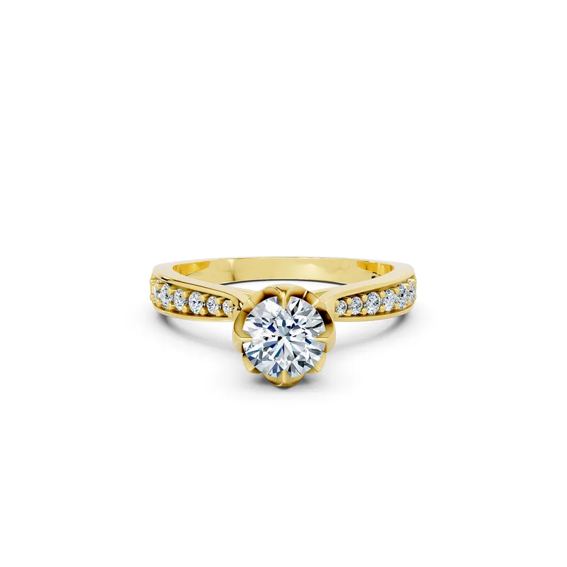 18K Gold Diamond Engagement Ring (R478) – Rings by Ivanka & Co