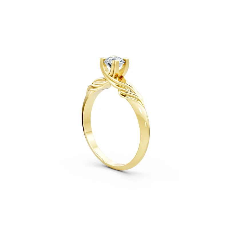 18K Gold Diamond Engagement Ring (R480) – Rings by Ivanka & Co