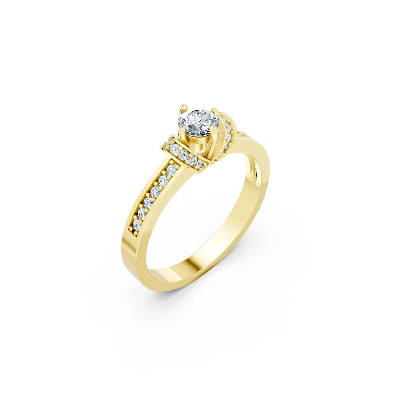 18K Gold Diamond Engagement Ring (R54) – Rings by Ivanka & Co