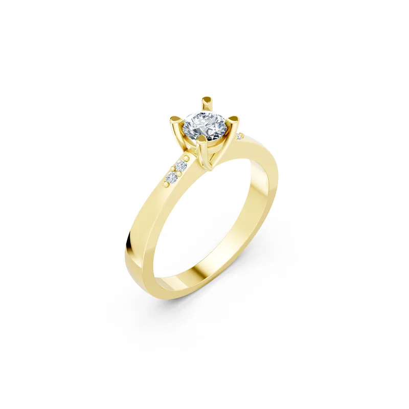 18K Gold Diamond Engagement Ring (R60) – Rings by Ivanka & Co