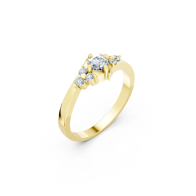 18K Gold Diamond Engagement Ring (R81) – Rings by Ivanka & Co