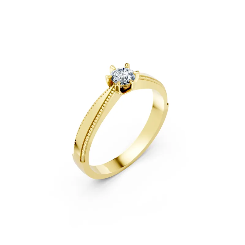 18K Gold Diamond Engagement Ring (R82) – Rings by Ivanka & Co