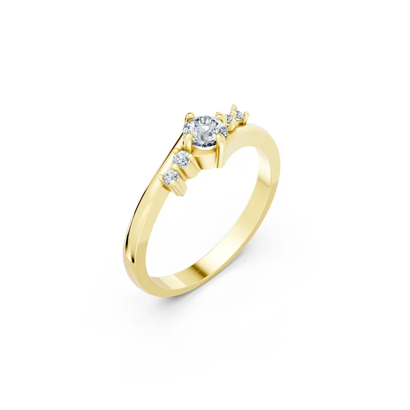 18K Gold Diamond Engagement Ring (R83) – Rings by Ivanka & Co