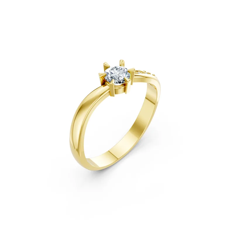 18K Gold Diamond Engagement Ring (R85) – Rings by Ivanka & Co
