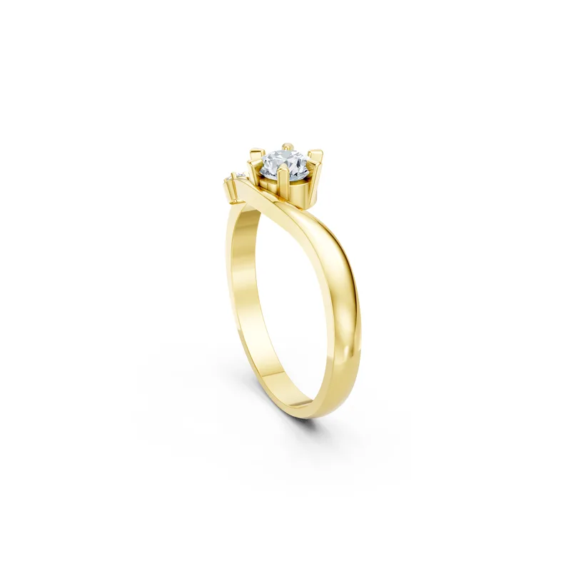 18K Gold Diamond Engagement Ring (R86) – Rings by Ivanka & Co