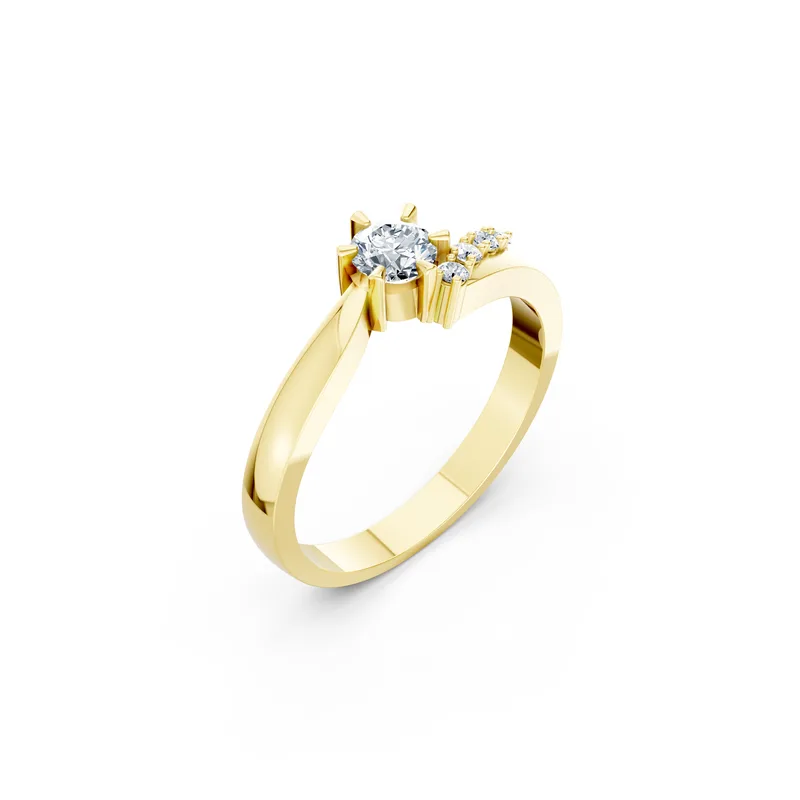 18K Gold Diamond Engagement Ring (R87) – Rings by Ivanka & Co