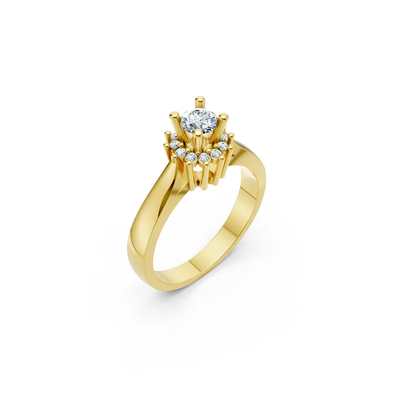 18K Gold Diamond Engagement Ring (R92) – Rings by Ivanka & Co