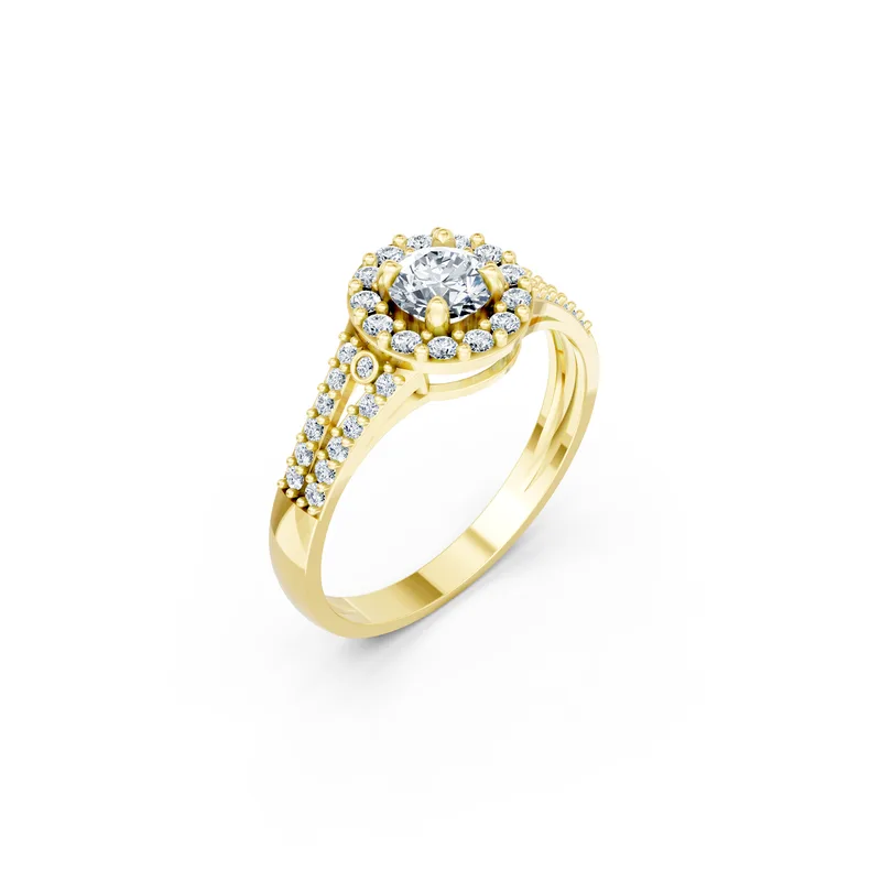 18K Gold Diamond Engagement Ring (R97) – Rings by Ivanka & Co