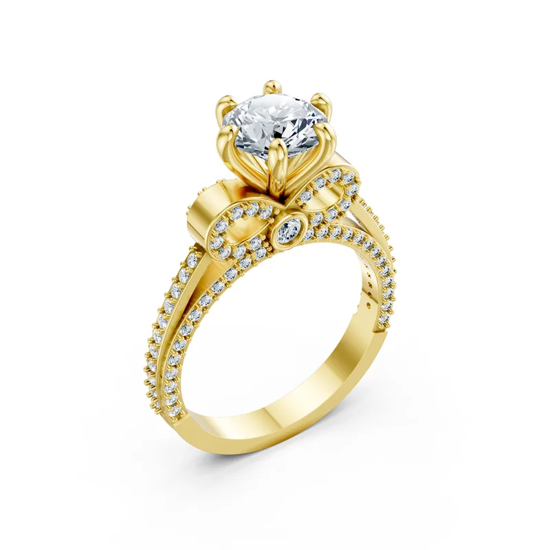 18K Gold Diamond Engagement Ring (RM35) – Rings by Ivanka & Co