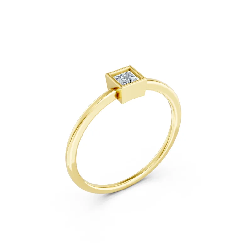 18K Gold Diamond Engagement Ring (RN111) – Rings by Ivanka & Co