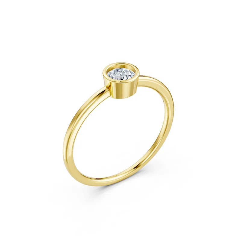 18K Gold Diamond Engagement Ring (RN113) – Rings by Ivanka & Co