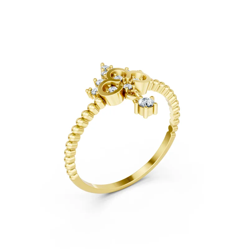 18K Gold Diamond Engagement Ring (RNN17) – Rings by Ivanka & Co
