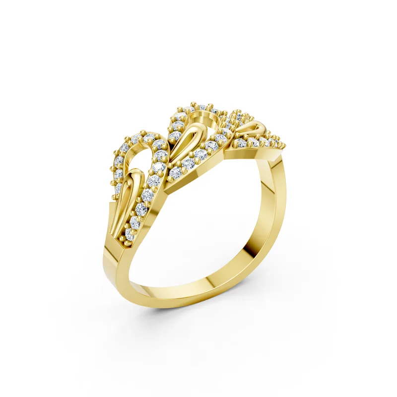 18K Gold Diamond Engagement Ring (RNN19) – Rings by Ivanka & Co