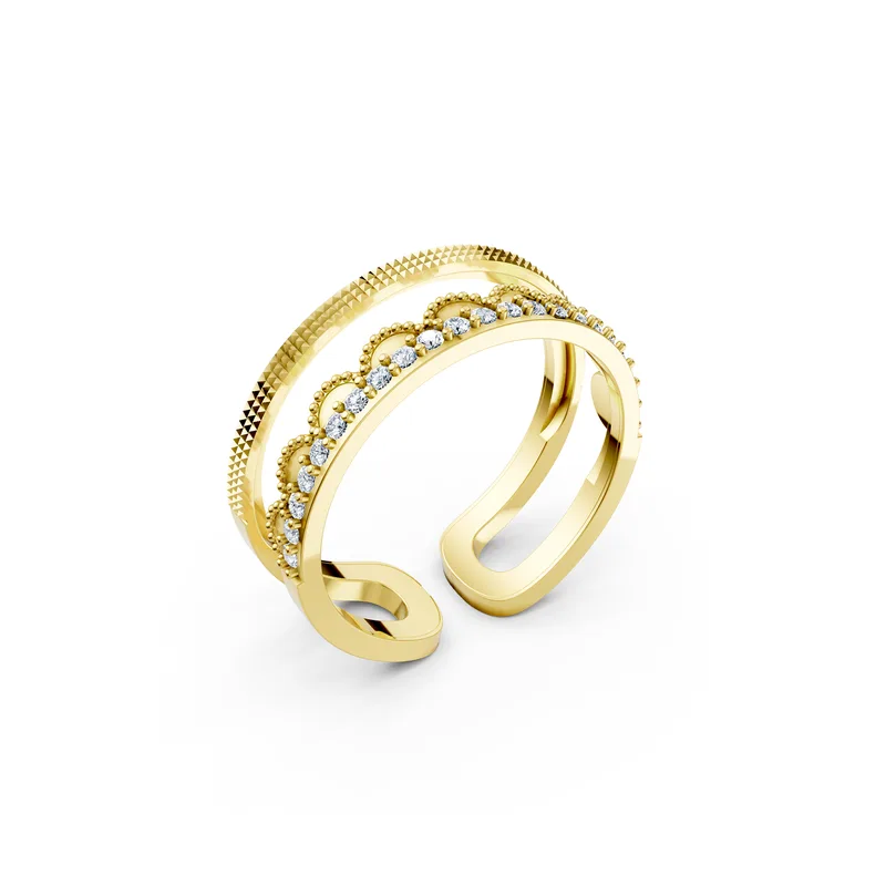18K Gold Diamond Engagement Ring (RNN26) – Rings by Ivanka & Co