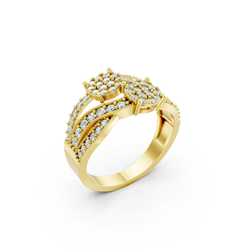 18K Gold Diamond Engagement Ring (RNN32) – Rings by Ivanka & Co