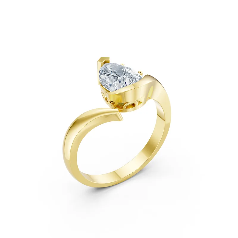 18K Gold Diamond Engagement Ring (RNN35) – Rings by Ivanka & Co