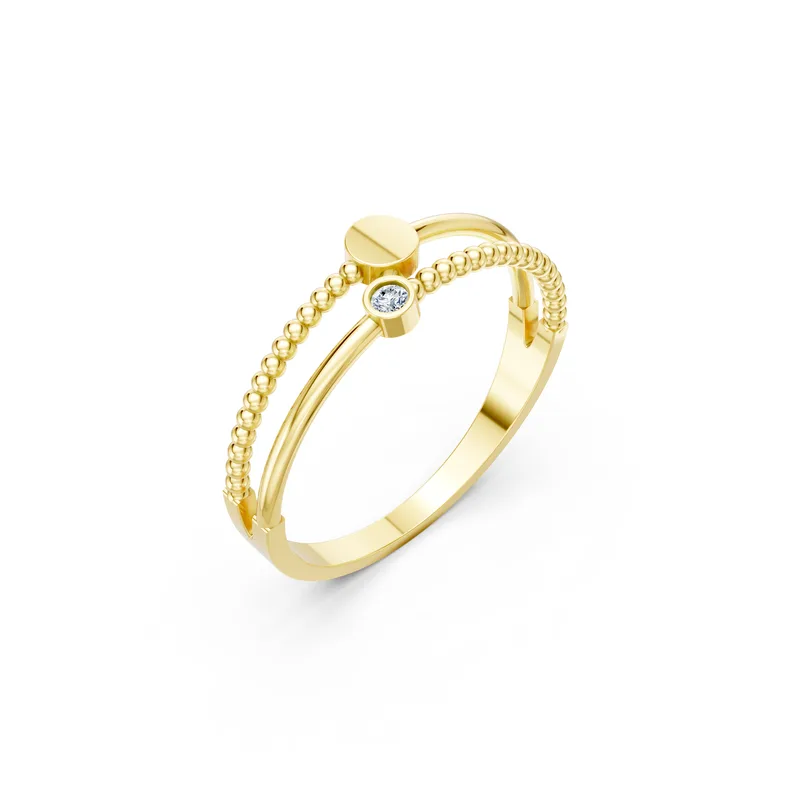 18K Gold Diamond Engagement Ring (RNN46) – Rings by Ivanka & Co