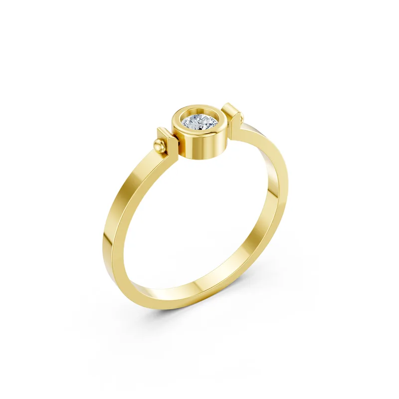 18K Gold Diamond Engagement Ring (RNN47) – Rings by Ivanka & Co
