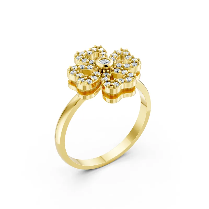 18K Gold Diamond Engagement Ring (RNN58) – Rings by Ivanka & Co