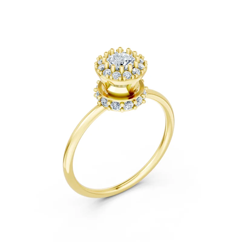 18K Gold Diamond Engagement Ring (RNN59) – Rings by Ivanka & Co