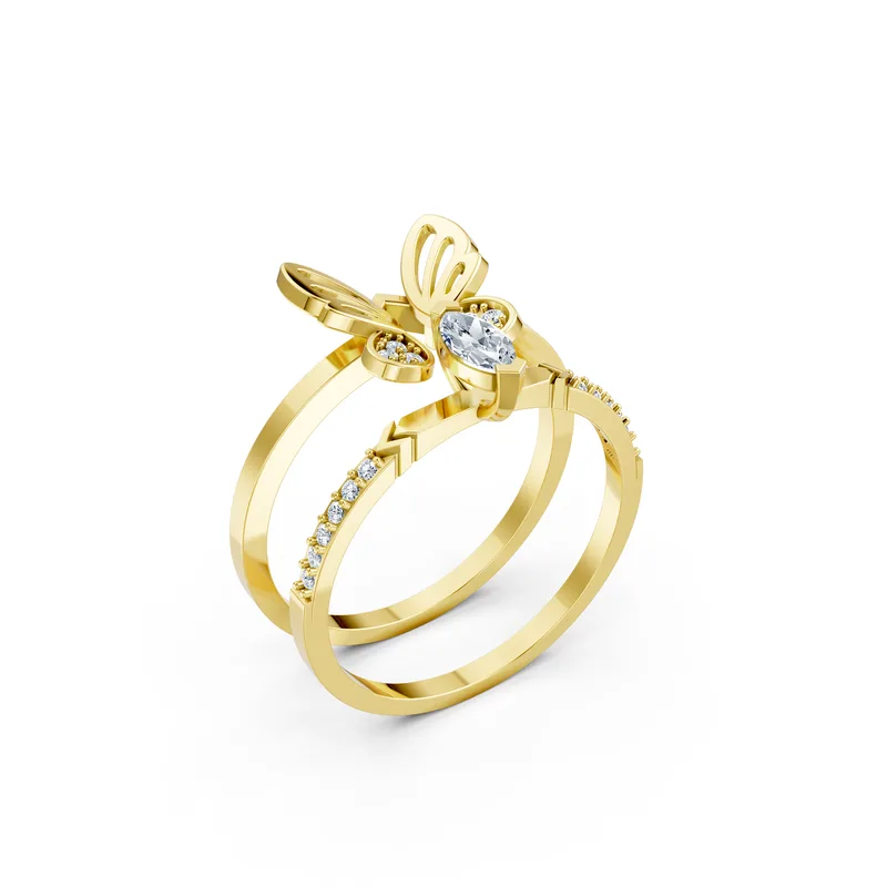 18K Gold Diamond Engagement Ring (RNN60) – Rings by Ivanka & Co