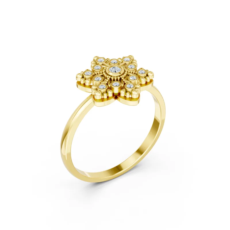 18K Gold Diamond Engagement Ring (RNN62) – Rings by Ivanka & Co