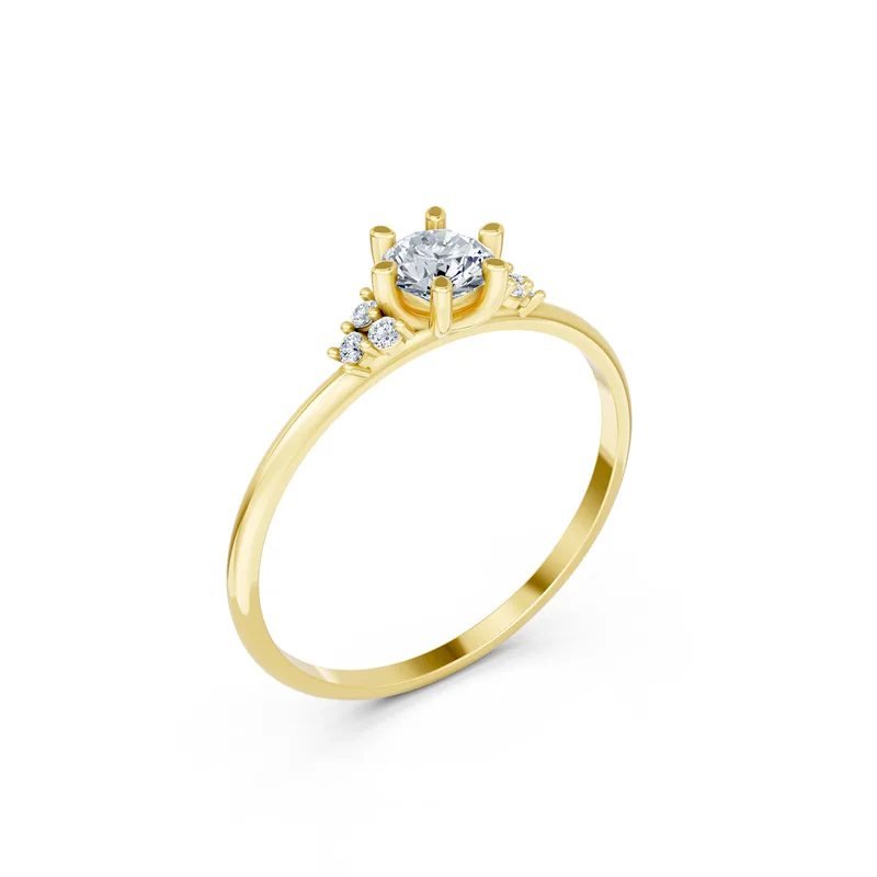 18K Gold Diamond Engagement Ring (RNN64A) – Rings by Ivanka & Co