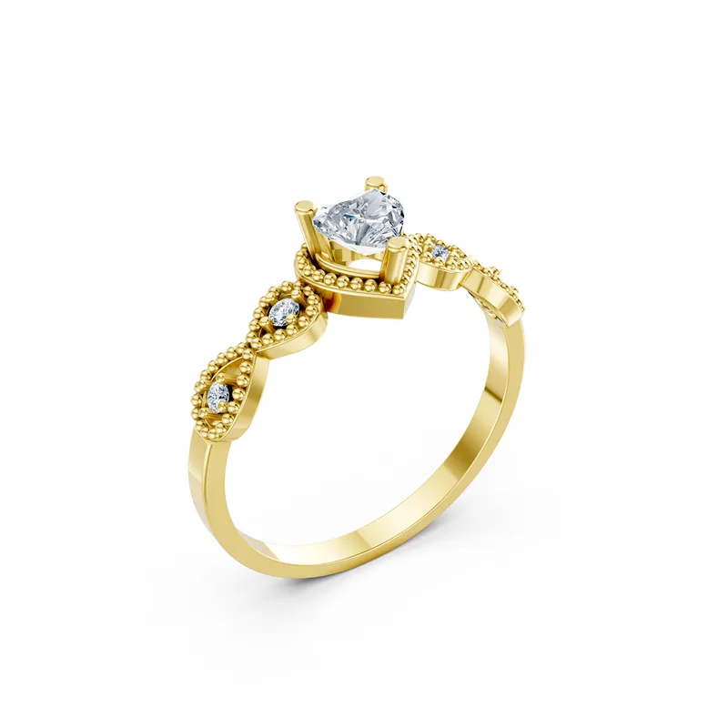 18K Gold Diamond Engagement Ring (RNN7) – Rings by Ivanka & Co