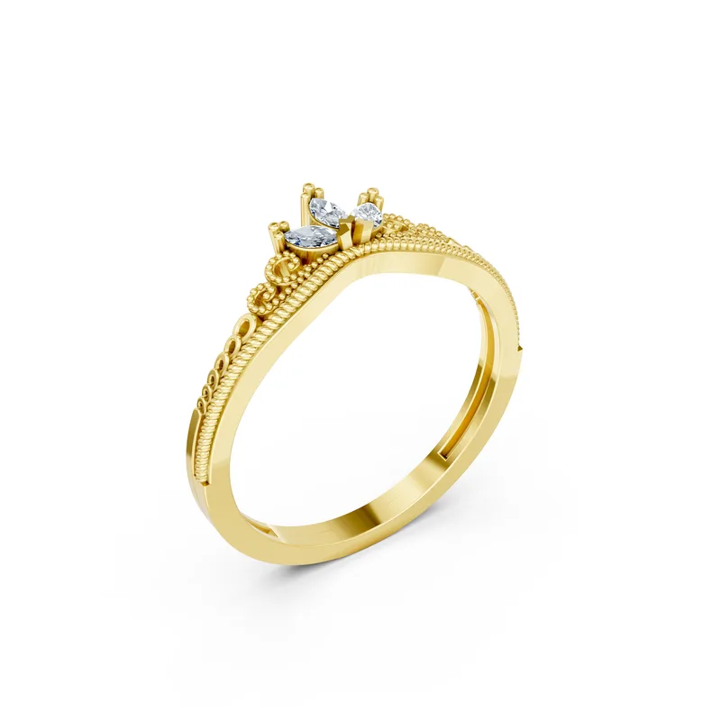 18K Gold Diamond Engagement Ring (RNN71) – Rings by Ivanka & Co