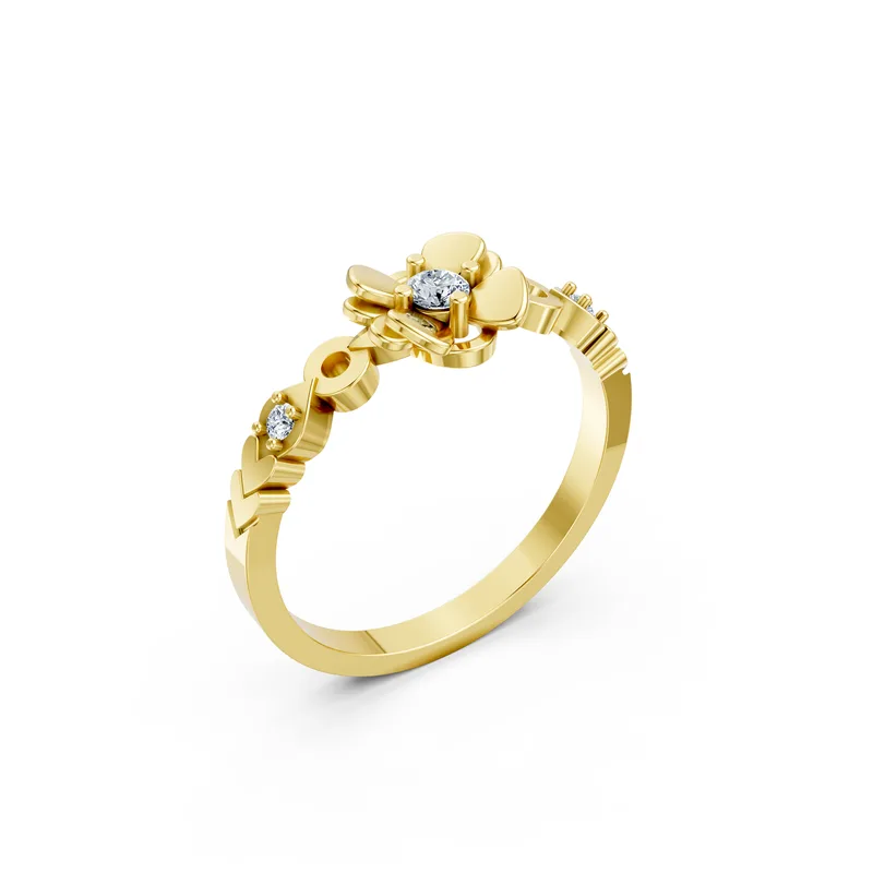 18K Gold Diamond Engagement Ring (RNN81) – Rings by Ivanka & Co