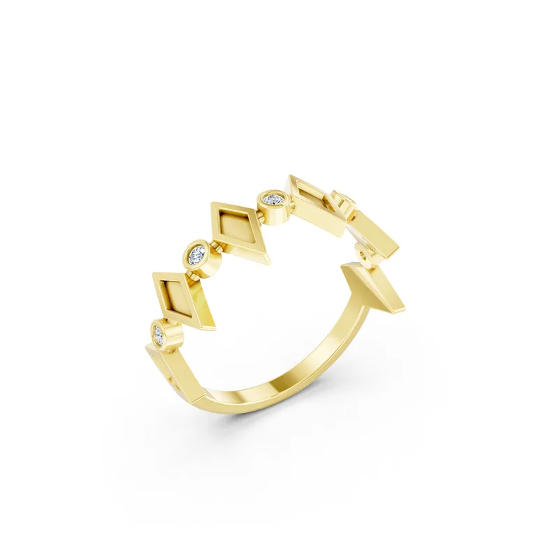 18K Gold Diamond Engagement Ring (RNN85) – Rings by Ivanka & Co