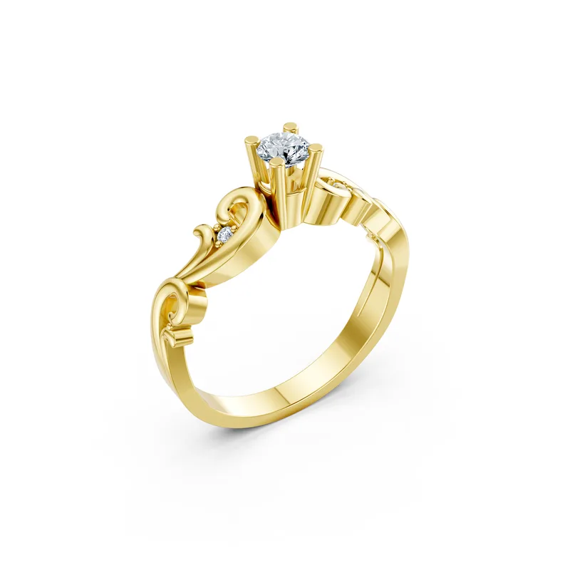 18K Gold Diamond Engagement Ring (TBR12) – Rings by Ivanka & Co