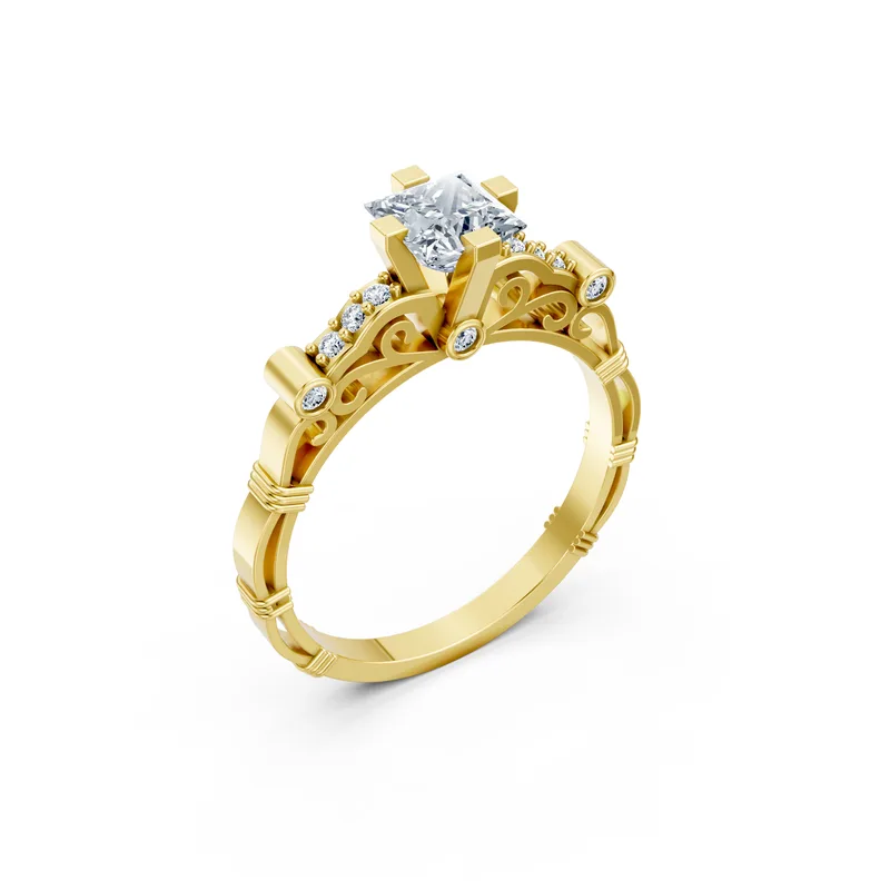 18K Gold Diamond Engagement Ring (TBR14) – Rings by Ivanka & Co