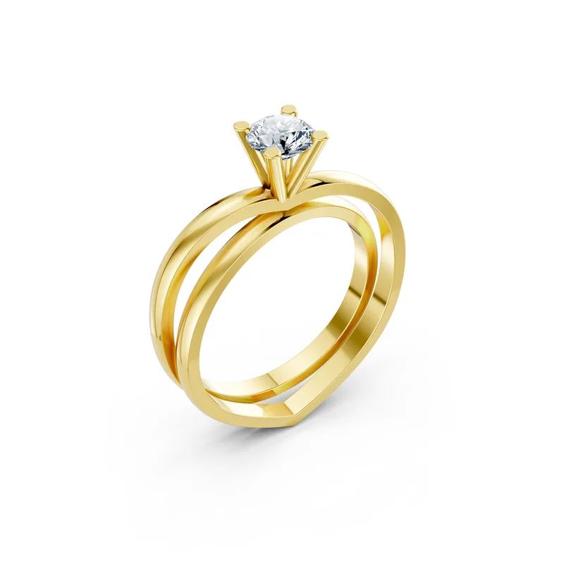 18K Gold Diamond Engagement Ring (TBR15) – Rings by Ivanka & Co