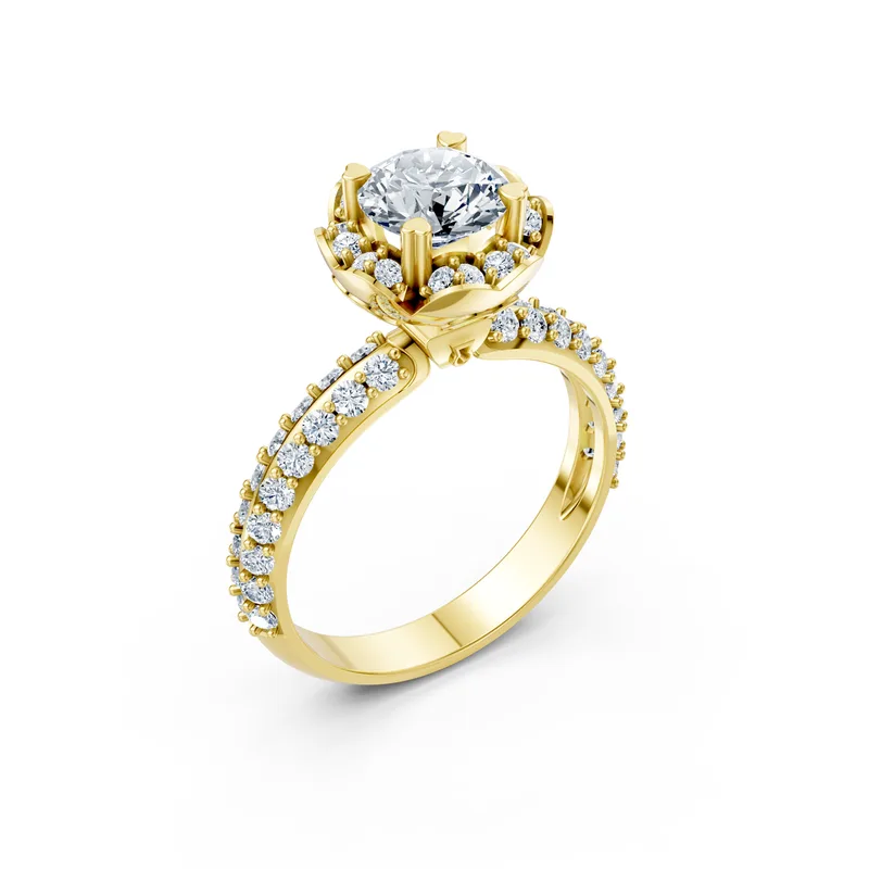 18K Gold Diamond Engagement Ring (TBR16) – Rings by Ivanka & Co