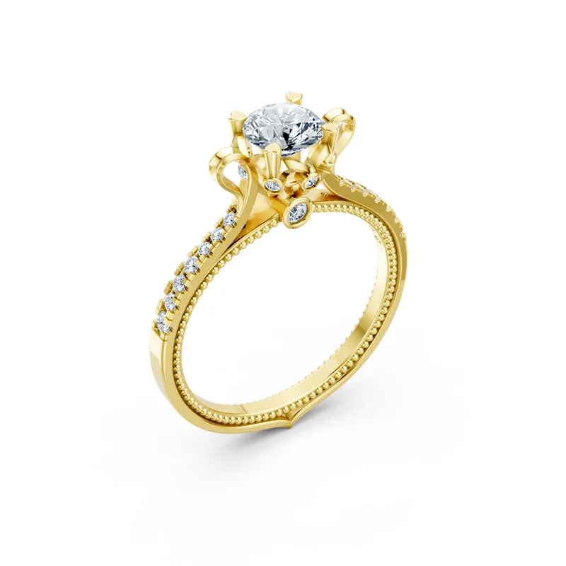 18K Gold Diamond Engagement Ring (TBR18) – Rings by Ivanka & Co