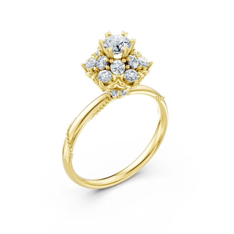 18K Gold Diamond Engagement Ring (TBR19) – Rings by Ivanka & Co